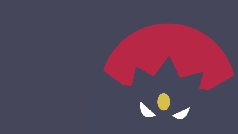 1080P, simple, background, weavile, minimalism, simple background