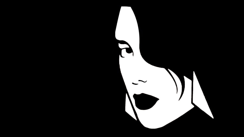 women, Rockstar Games, black, face, 1080P, illustration, Simple Background, minimalism, white, Grand Theft Auto Vice City