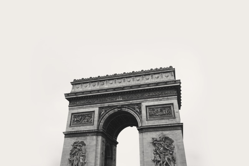 tourism, jean chalgrin, de, place charles de gaulle, french revolutionary, nature, no people, triompe, clear sky, triumphal arch of the star, war heroes