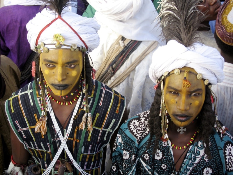 real people, india, white, traditional Clothing, indigenous Culture, outdoors, two, face paint, outside, day, decorated, Native, celebration, looking at camera