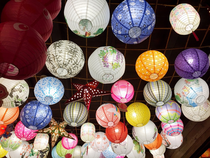 cultures, antiquity, design, multi colored, traditional festival, sphere, celebration, hanging, holiday, abundance, assorted, art and craft, lighting equipment