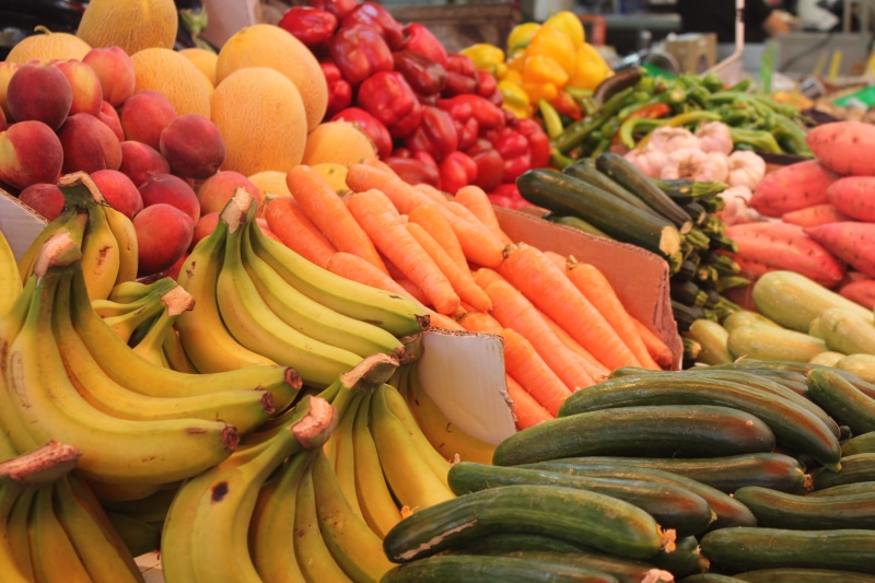 exotic, Fresh, red, ripe, retail display, farmer, for sale, sale, Banana, tropical, healthy eating, shopping, color, no people, business, Food, variation