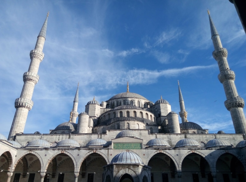 oriental, blue, place of worship, heritage, tourism, architectural column, Turkey, europe, Istanbul, spirituality, minaret, daytime, asia, Turkish, spire