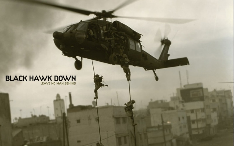 hawk, poster, history, military, black, battle, helicopter, 720P, drama, action, war, black hawk down