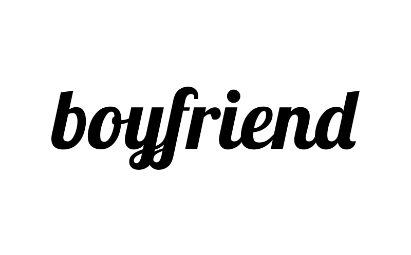 Word, Artistic, boyfriend, Black, 8K, whitebackground, Typography, Text, Written