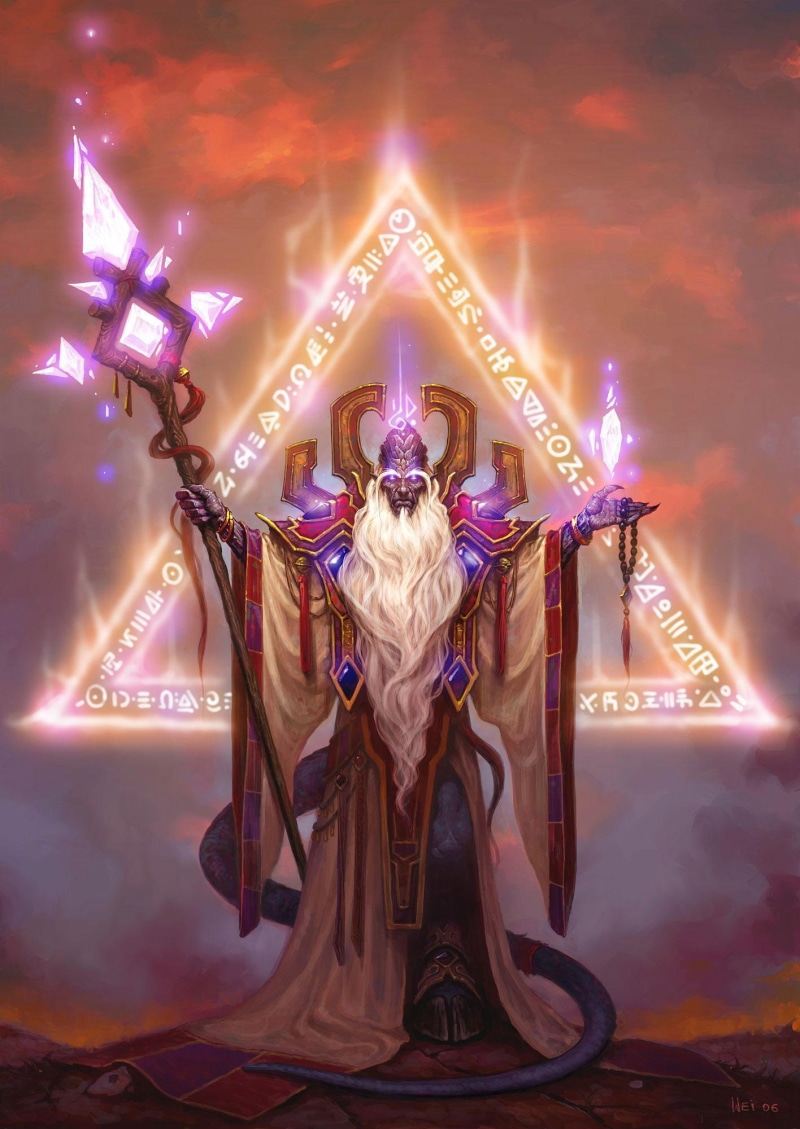 digital art, World of Warcraft, priest, video games, artwork, Prophet Velen, Warcraft, 1080P, Hearthstone