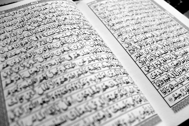 economy, in a row, close-up, still life, selective focus, indoors, paper, script, pattern, koran, history, islam, holy, communication, no people, 5K, high angle view