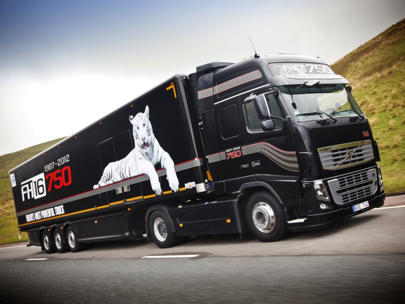 wheel, shipping, motor vehicle, real people, semi-Truck, trucking, speed, land Vehicle, commercial Land Vehicle, mode of transportation, 750, traffic, Volvo
