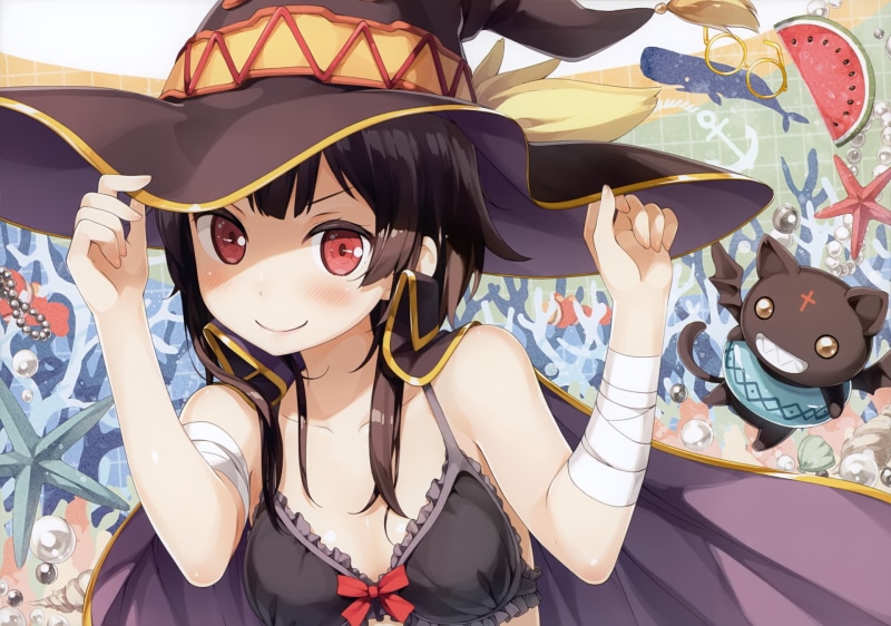 one person, celebration, Anime, portrait, representation, leisure activity, headshot, lifestyles, costume, women, Chomusuke (KonoSuba), KonoSuba – God’s blessing on this wonderful world!!