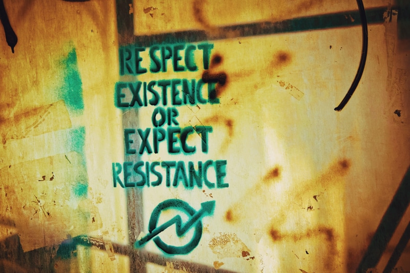 built structure, message, resistance, wall - building feature, metal, indoors, 2K, old, architecture, day, existence, graffiti, text, capital letter, respect