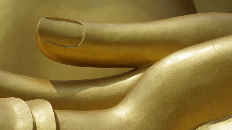 statue, luxury, close-up, human representation, thailand temple, shoe, wat thep nimitr cliffs, colored background, representation, holy thing, no people