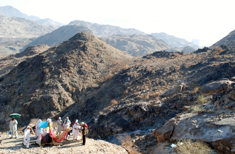 real people, camel, mountain range, distant view, leisure activity, sunrise, adults only, non-urban scene, mountain, adventure, sky, mecca, hiking, animal