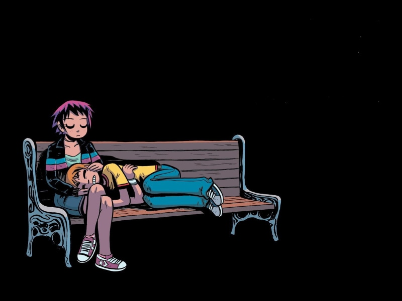Bench, Scott Pilgrim, 720P, Comics, Ramona Flowers