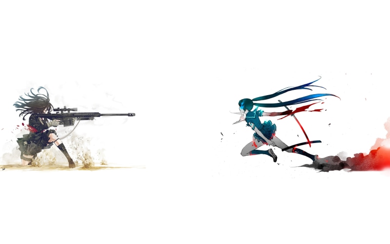 girls, uniforms, Rock, white color, 5K, Yusuke, anime, white background, winter, sport, day, beauty in nature, Barrett, swords, Kozaki, copy space, cold temperature