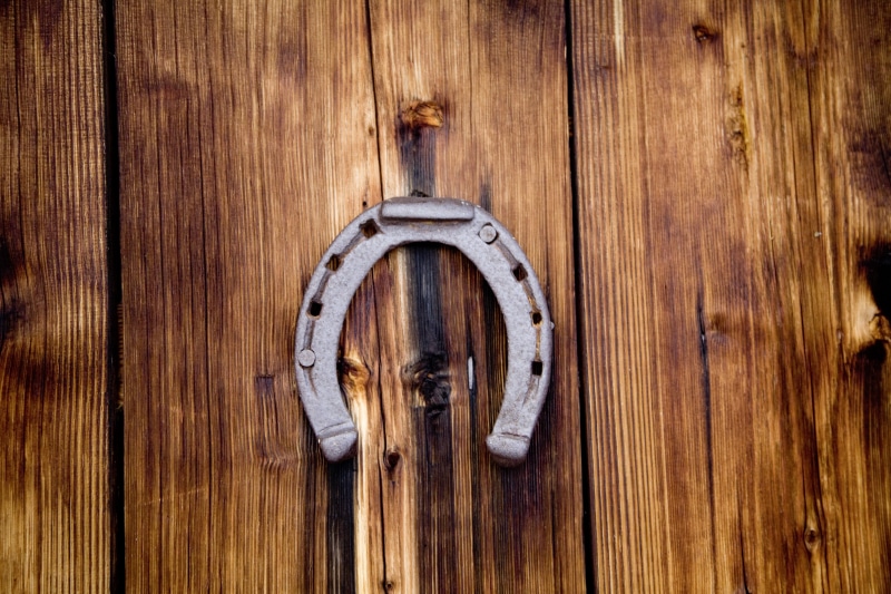 shape, textured effect, safety, horseshoe, wood grain, close-up, grey, door, hanging, no people, security, backgrounds, indoors, circle, markus spiske