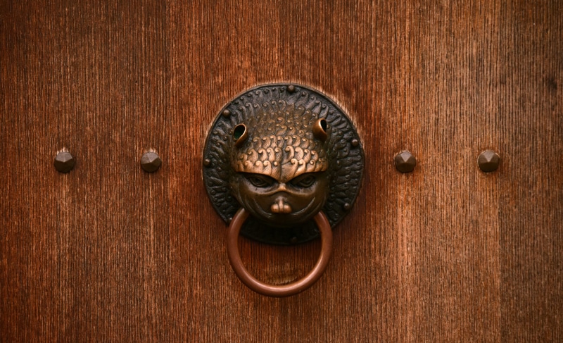art and craft, animal representation, metal, fitting, knocker, brown, fantasy creatures, doorknocker, old door, lion head, historically, ornament, 5K