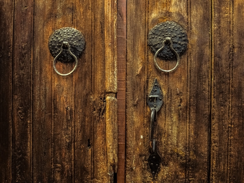 wood - material, textured, doorknob, decay, rustic, door, textured effect, full frame, weathered, brown, wood grain, protection, wood, door knocker, close-up