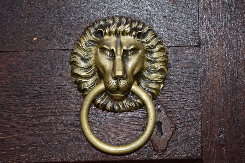 5K, wood - material, mammal, door knocker, cat, animal representation, craft, golden, art and craft, representation, iron lion, entrance, doorknob, outdoors