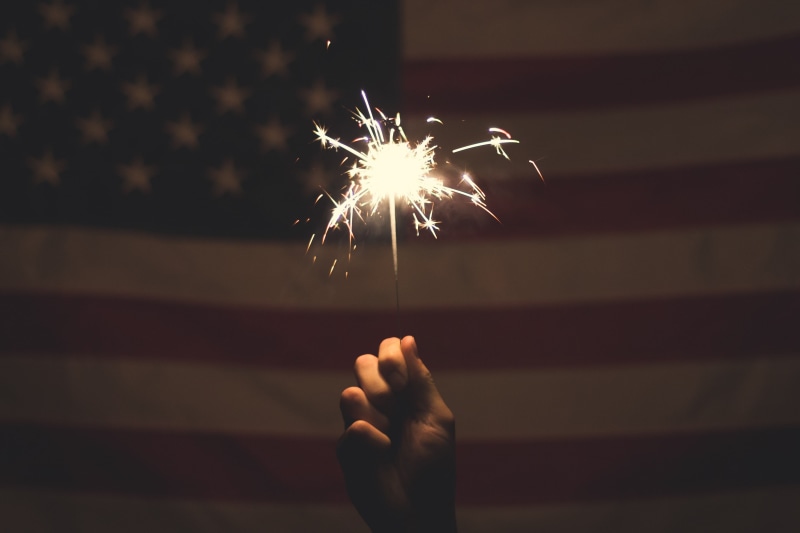 america, person, dom, patriotic, proud, nationalism, fourth, motion, american, light, illuminated, independence, firecracker, usa, hand, firework, event
