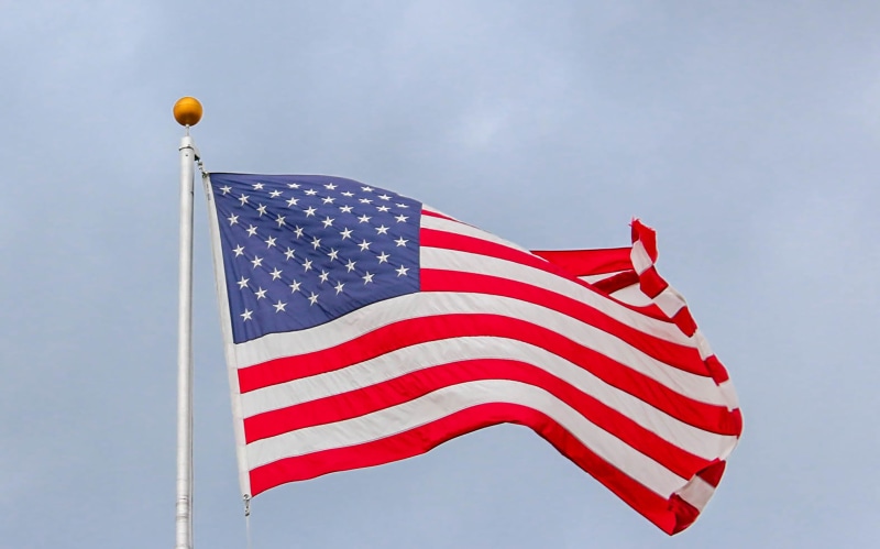 patriotic, environment, low angle view, country, usa, national icon, red, patriotism, united states, American flag, flagpole, 2K, metal, star shape, sky