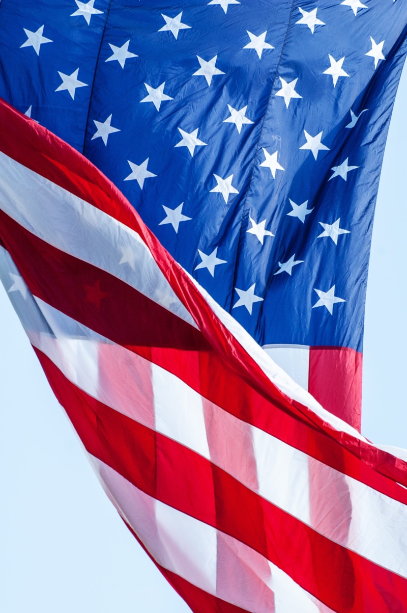 american flag, day, american flag waving, striped, american, symbol, white, flag, stripes, star shape, s, usa, waving, stars, low angle view, 2K, close-up