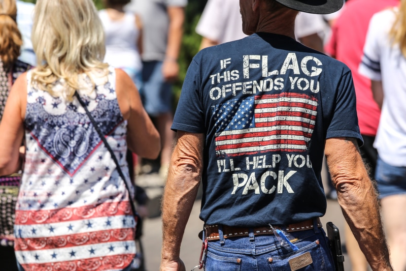 patriots, rear view, standing, aggression, ll, help, adult, cowboy, focus on foreground, shirts, shirt, hostile, pack, people, group of people, hats, clothing