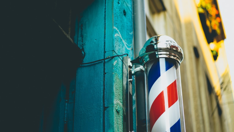flag, wall - building feature, pole, american Flag, no People, wall, white, day, communication, nature, barber shop, outdoors, uSA, american Culture, selective focus