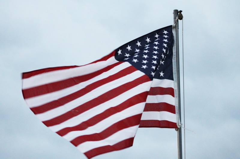 america, wind, fourth, wave, 4th, blue, dom, star, independence, star shape, sky, red, american flag, patriotism, pride, nature, july, flag, pole, independence day