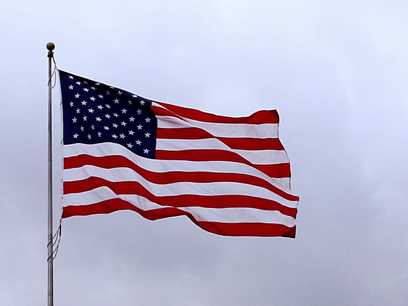symbolism, striped, outdoors, united states, glory, star shape, patriot, government, election, democracy, symbolic, flag, pole, american flag, red, usa