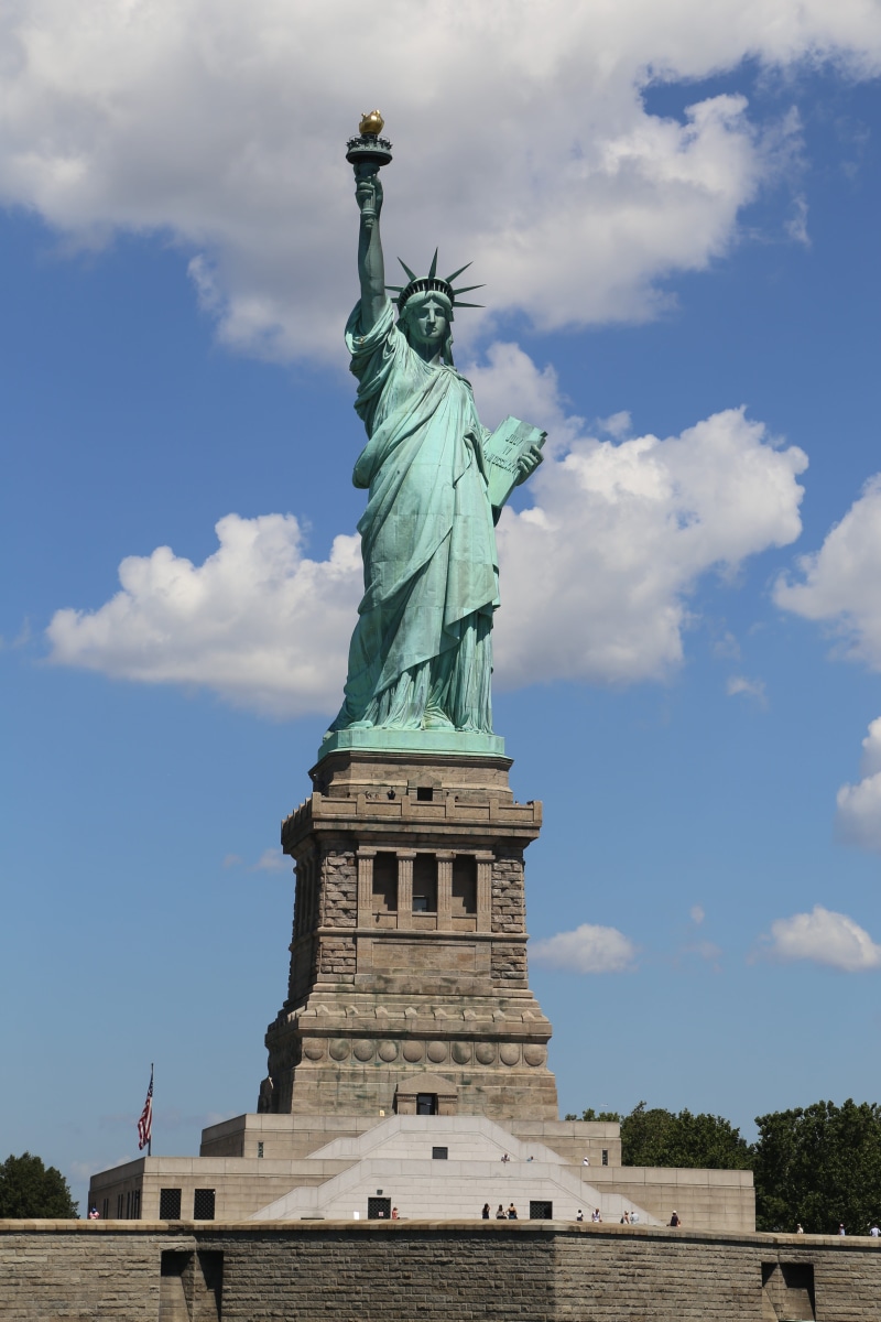 female likeness, manhattan, liberty, sky, tourism, city, history, dom, independence, human representation, lady, built structure, no people, flaming torch