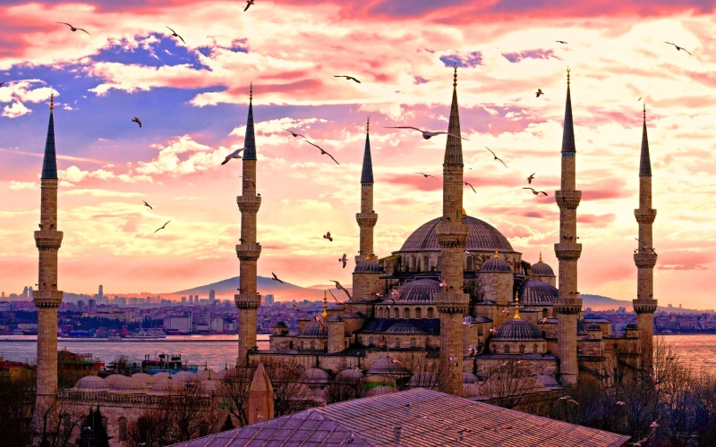 sky, travel destinations, belief, travel, spirituality, istanbul, nature, no people, dome, built structure, spire, 2K, Religious, outdoors, ahmed, mosque
