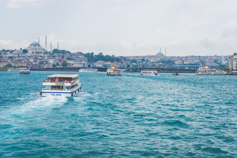 transportation, tourists, luxury, architecture, boat, marmameer, sky, nature, body, built structure, outlook, blue mosque, shipping, sultanahmet, bosphorus