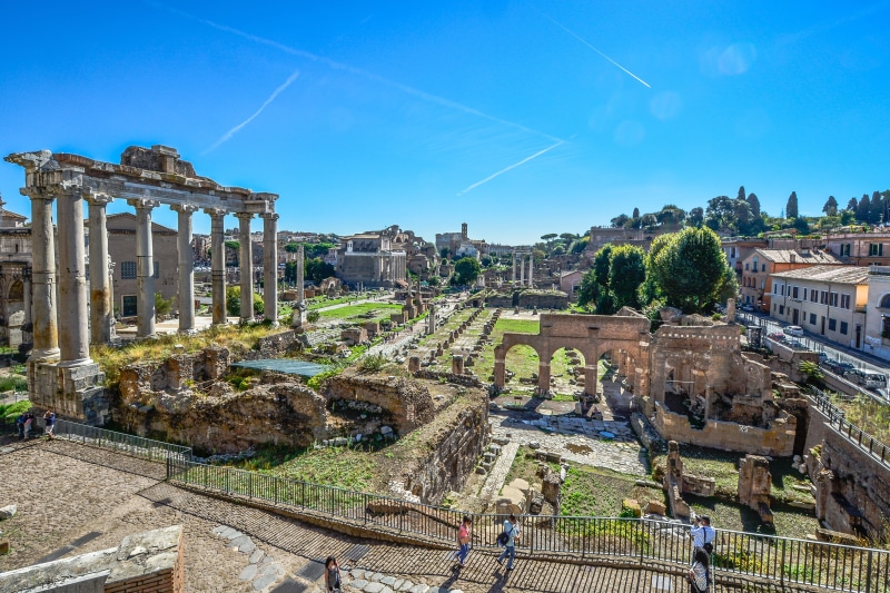 travel destinations, monument, rome, Roman, history, blue, tourism, nature, italian, 4K, incidental people, Italy, historical, travel, sky, ancient, forum