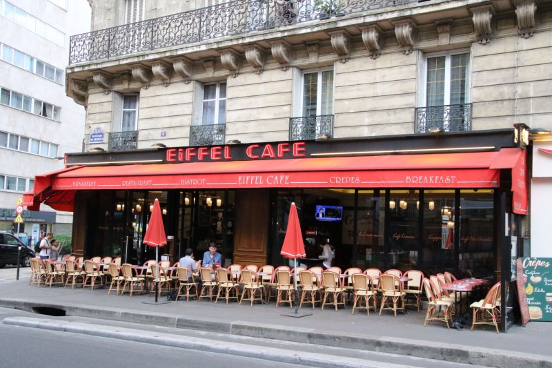 european, communication, architecture, dinner, sidewalk cafe, city, street, chair, travel, table, built structure, outdoors, 4K, paris, france, red, building