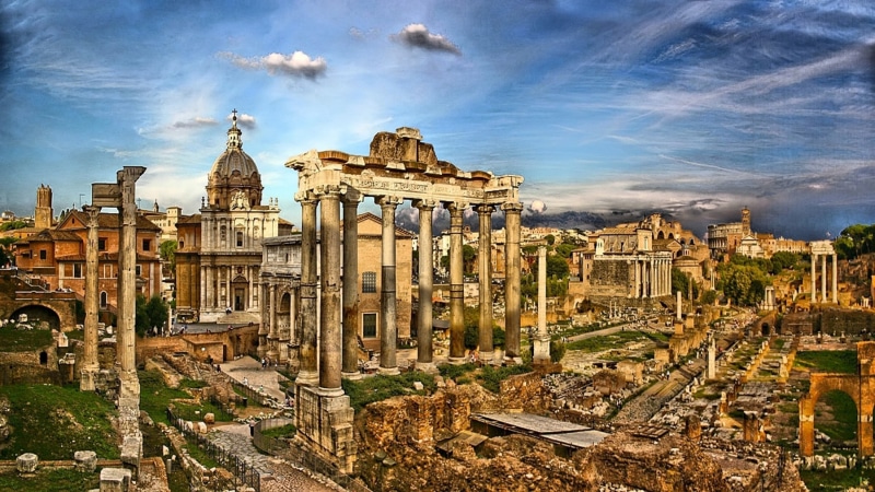 romanum, rome, architecture, italy, ruins, 2K, hd, forum