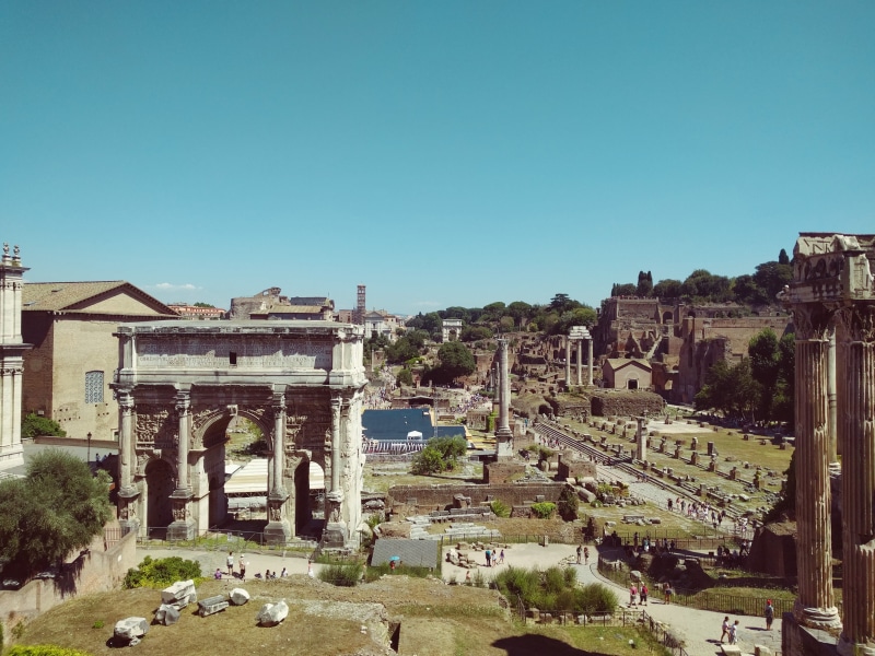 no people, built structure, clear sky, sky, roman, travel destinations, nature, archaeology, old ruin, architectural column, ancient, architecture, ancient civilization