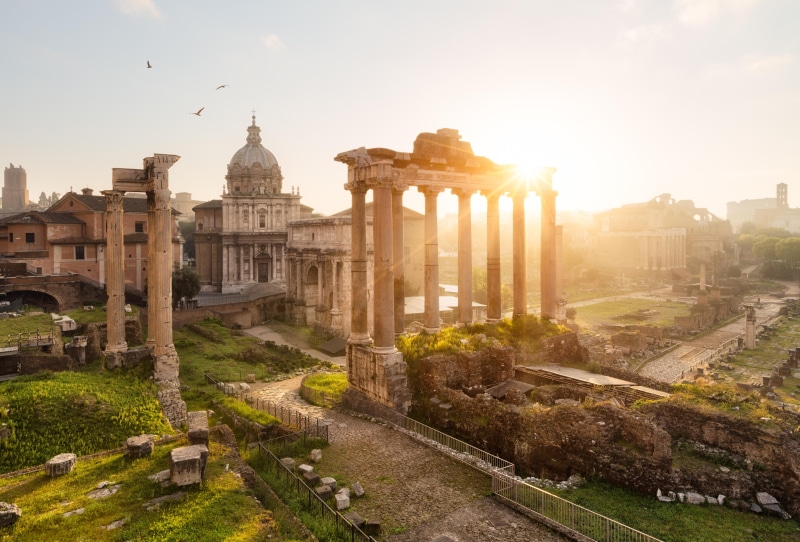 ancient, buildings, brown, 5K, forum, concrete, rome, italy, sunshine, sculpture, roman, cathedral