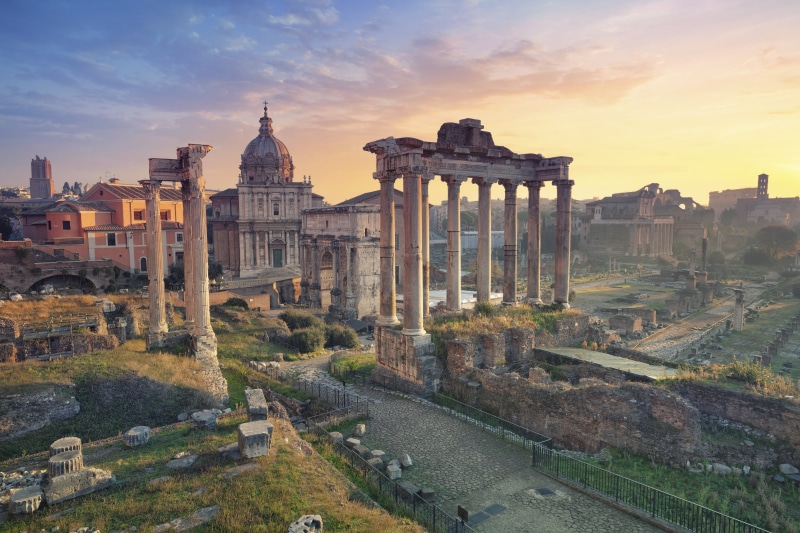 the Past, ancient Rome, nature, rome - Italy, Europe, architecture, the city, building Exterior, dusk, panorama, travel Destinations, lazio, cloud - sky