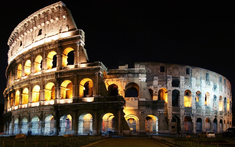 Colosseum, 2K, building, ancient, architecture, Rome