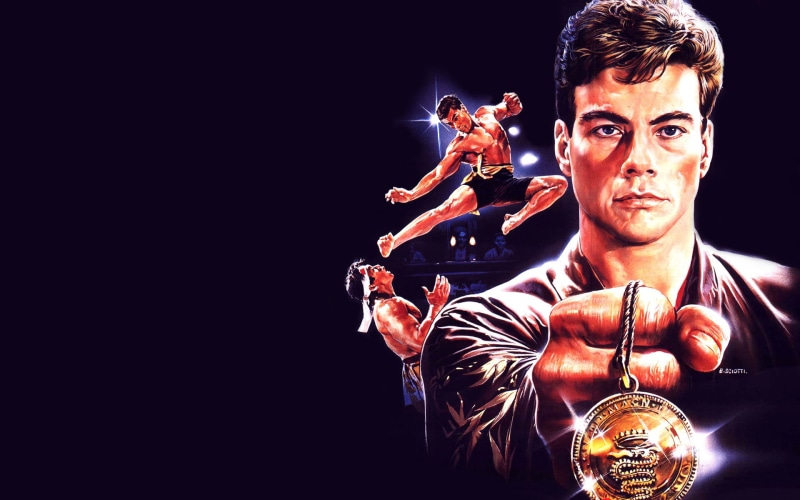 karate, front view, looking at camera, males, sport, portrait, Jean-Claude Van Damme, collared, people, black Color, illuminated, young Adult, Bolo Yeung