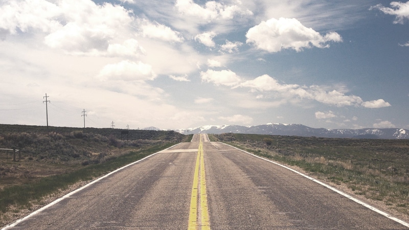 outdoors, landscape, day, road, vanishing point, dividing line, road marking, cloud - sky, connection, 1080P, symbol, no people, straight, sky, empty road