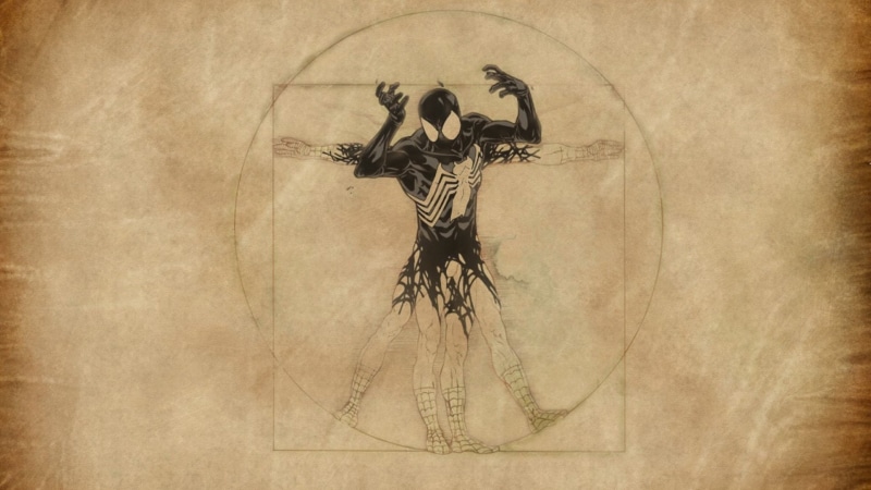 man, Vitruvian Man, spider, 1080P