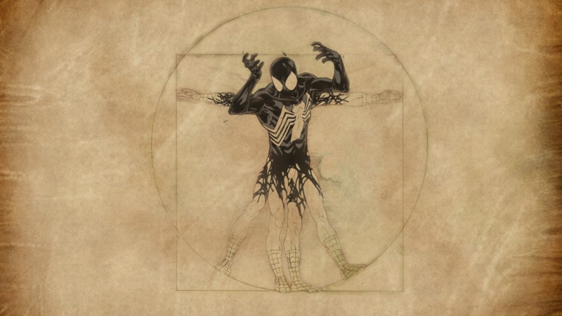 Leonardo da Vinci, spider-man, venom, 1080P