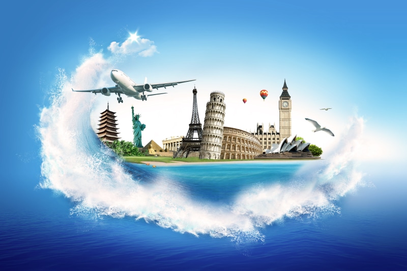 built structure, vector, cloud - Sky, mode of Transport, pyramid, journey, tower, business, motion, digital composite, water, power in nature, flag, The leaning tower of Pisa