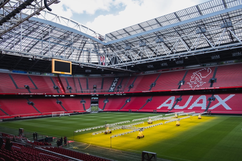 amphitheatre, cloud - sky, dome, playing field, real people, field, netherlands, arena, stadium, spectator, human, competition, group of people, absence