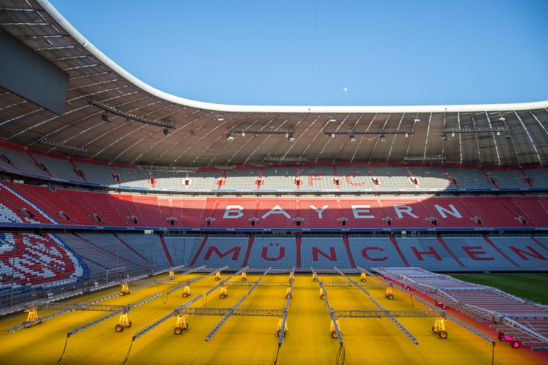 architecture, team sport, team, high angle view, munchen, road, people, empty, transportation, building, person, seat, 5K, nature, oval, football field