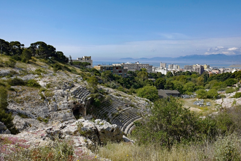 building exterior, outdoors, day, architecture, sardinia, scenics - nature, cagliari, water, no people, nature, tree, building, 5K, mountain, cityscape