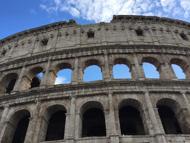 sky, nature, travel, arch, italia, no people, cloud - sky, ancient, tourism, amphitheatre, the past, archaeology, arts culture and entertainment, low angle view