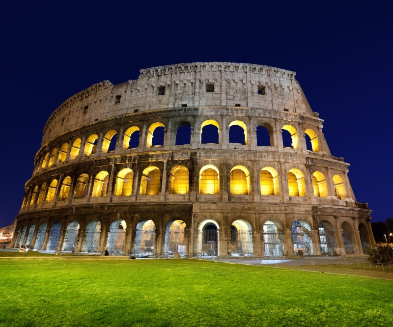 stone Material, famous Place, night, lazio, european Culture, the Past, international Landmark, rome - Italy, 4K, architecture, amphitheater, Colosseum
