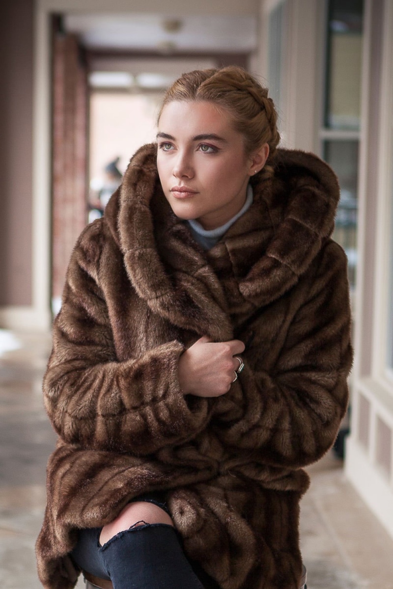 Florence Pugh, 720P, women, green eyes, actress, depth of field